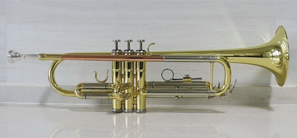 a student trumpet on the floor